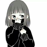 黑白頭像女紅眼睛3